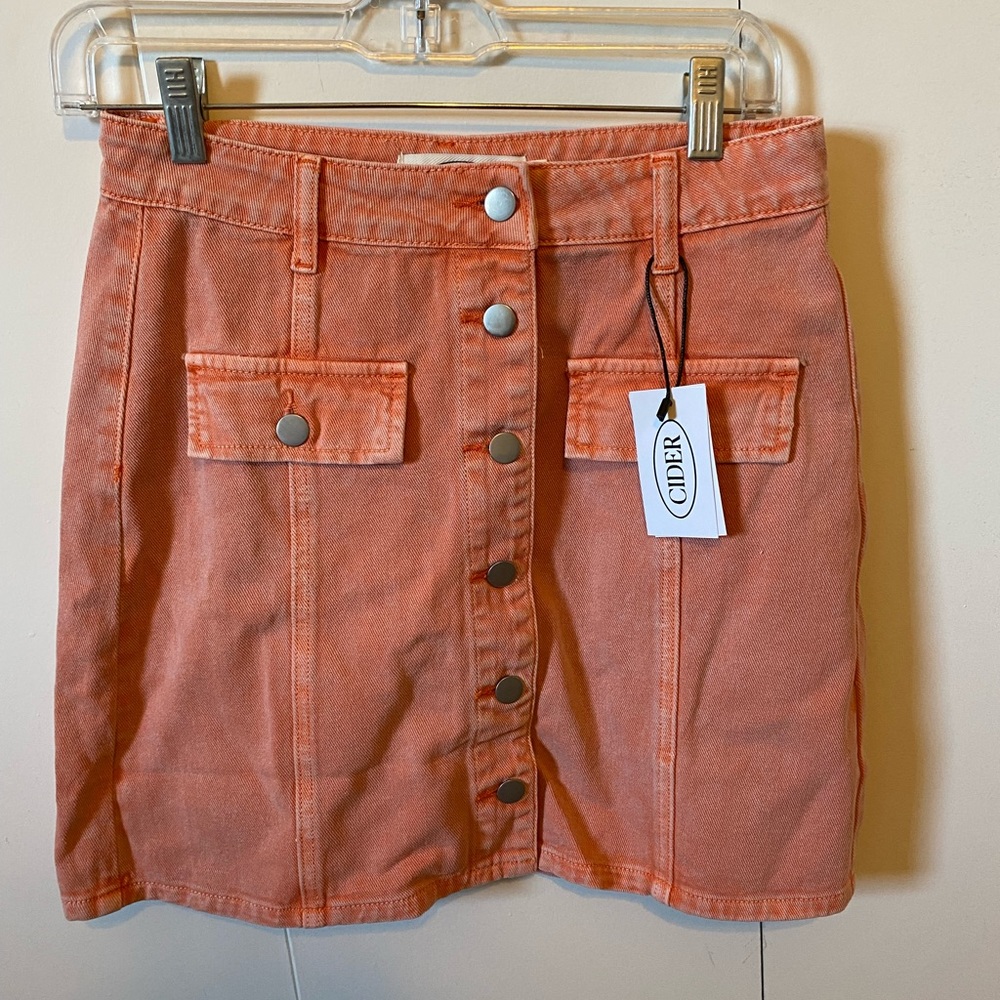 Cider Orange Denim skirt size medium
